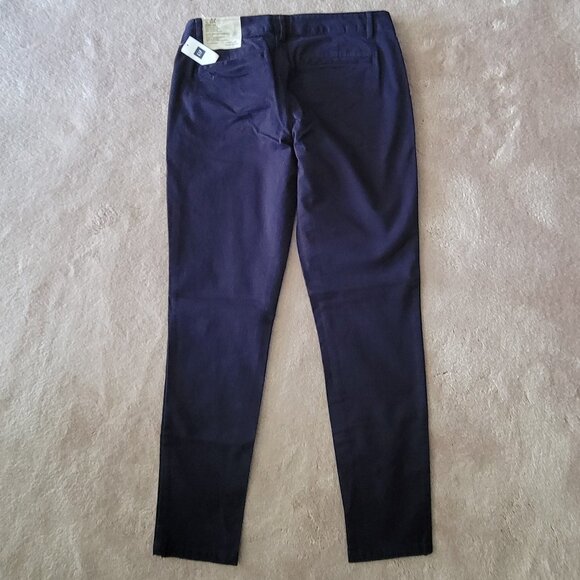 New GAP Khakis NWT Skinny Mini Size 2 Pants Navy Blue Brand New - Picture 5 of 7